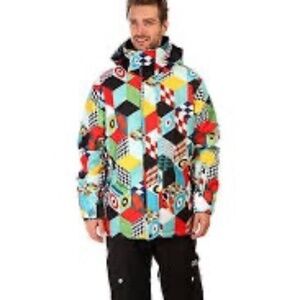 Quiksilver x Alex Courtes Mission Dry Flight Geometric Snowboard Jacket M